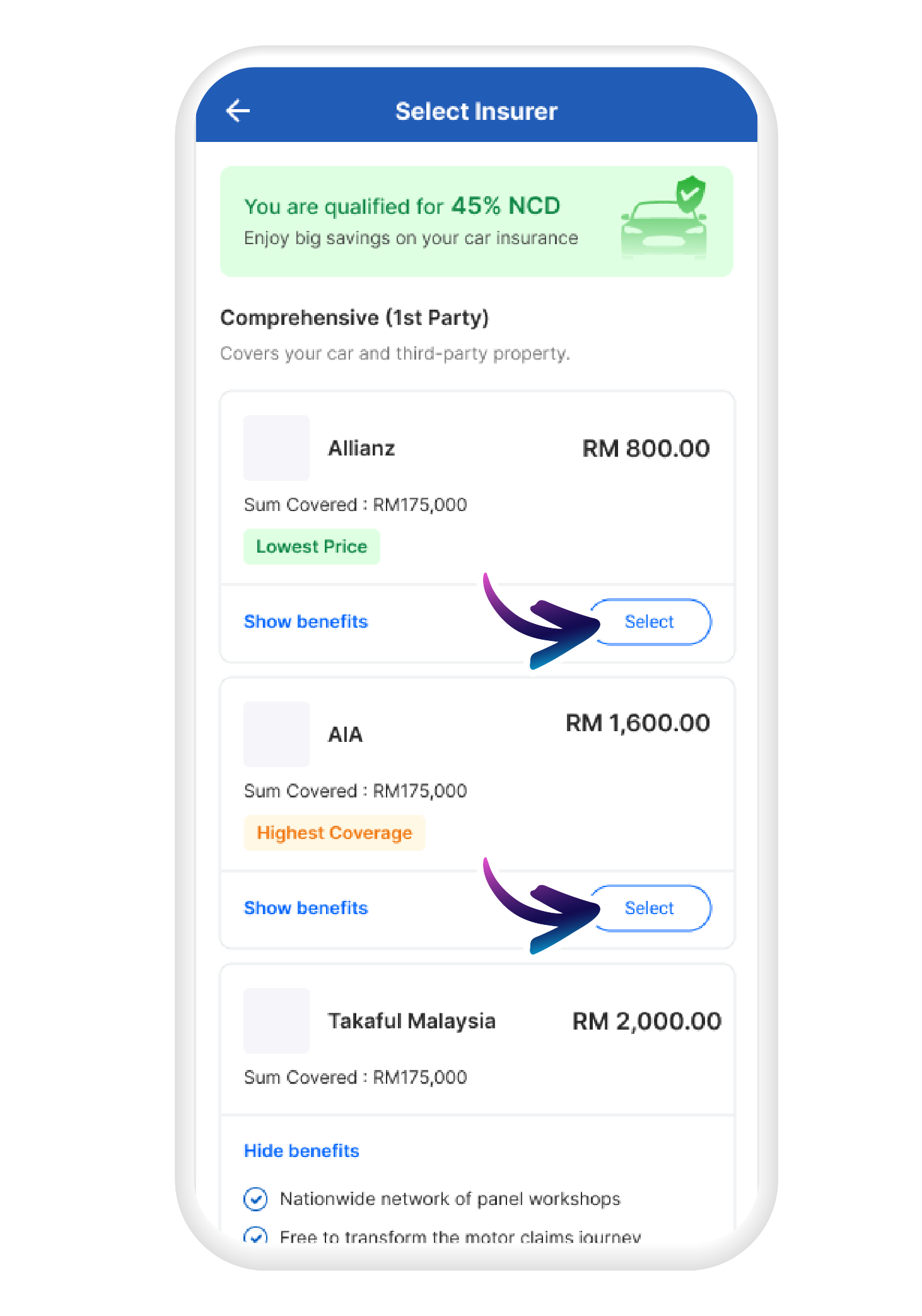 Select the best coverage plan for you