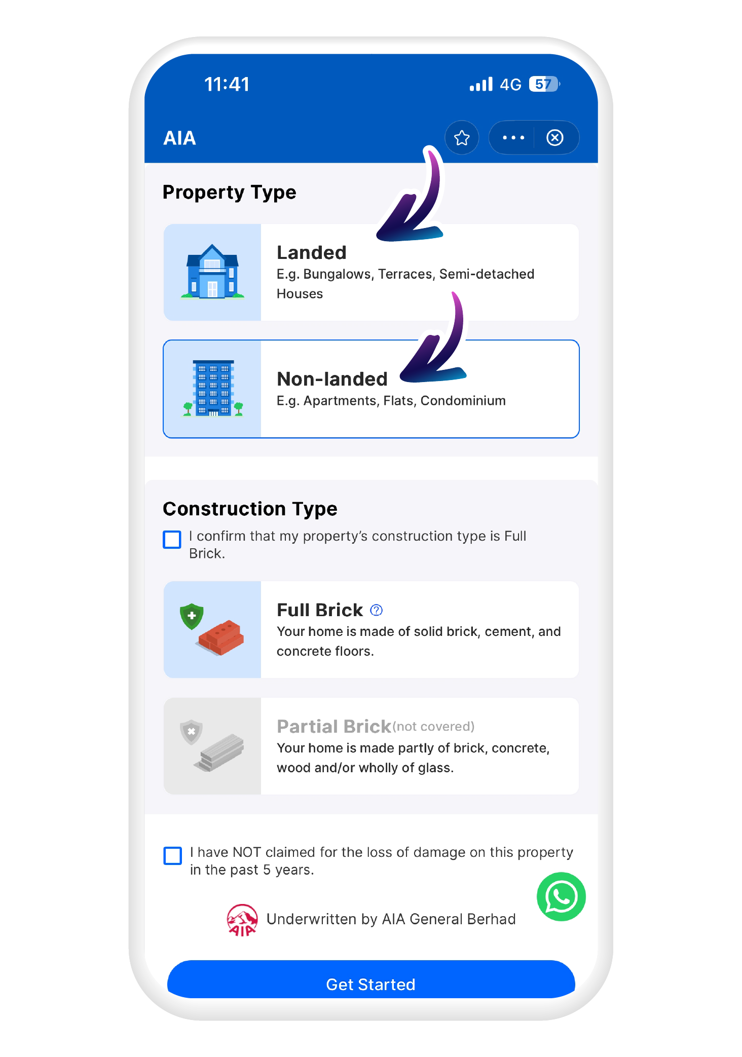 Select the details that apply to your home