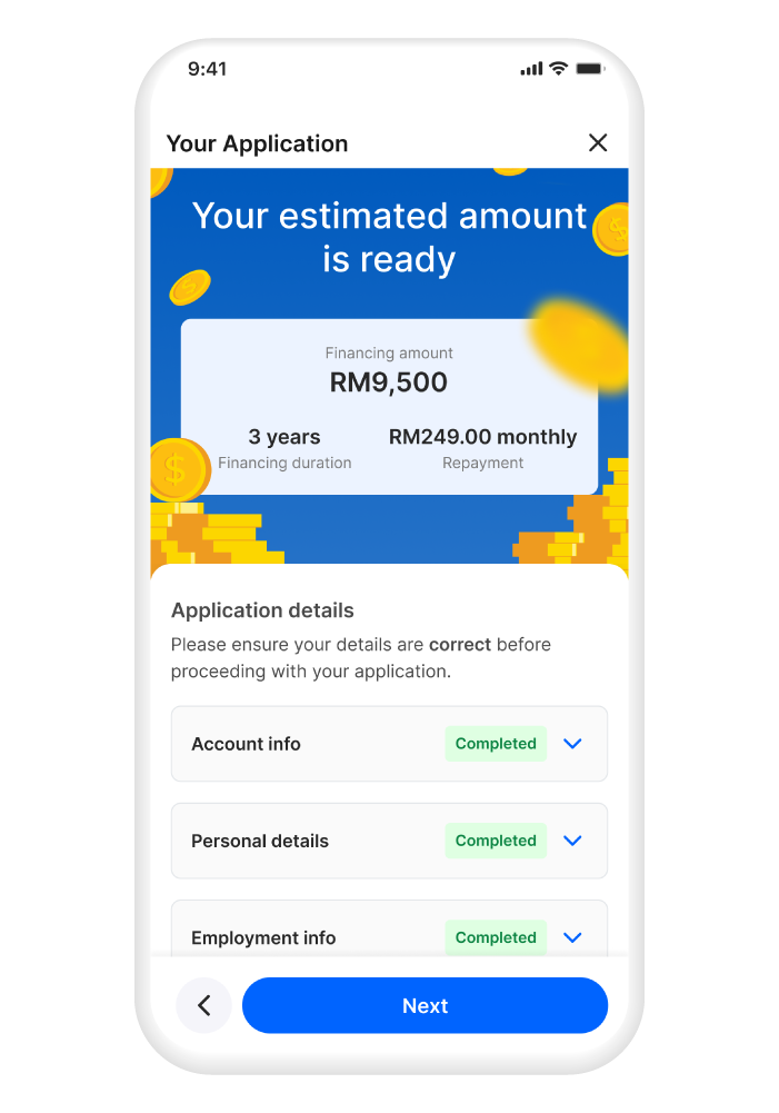 Review your offer and complete the loan form