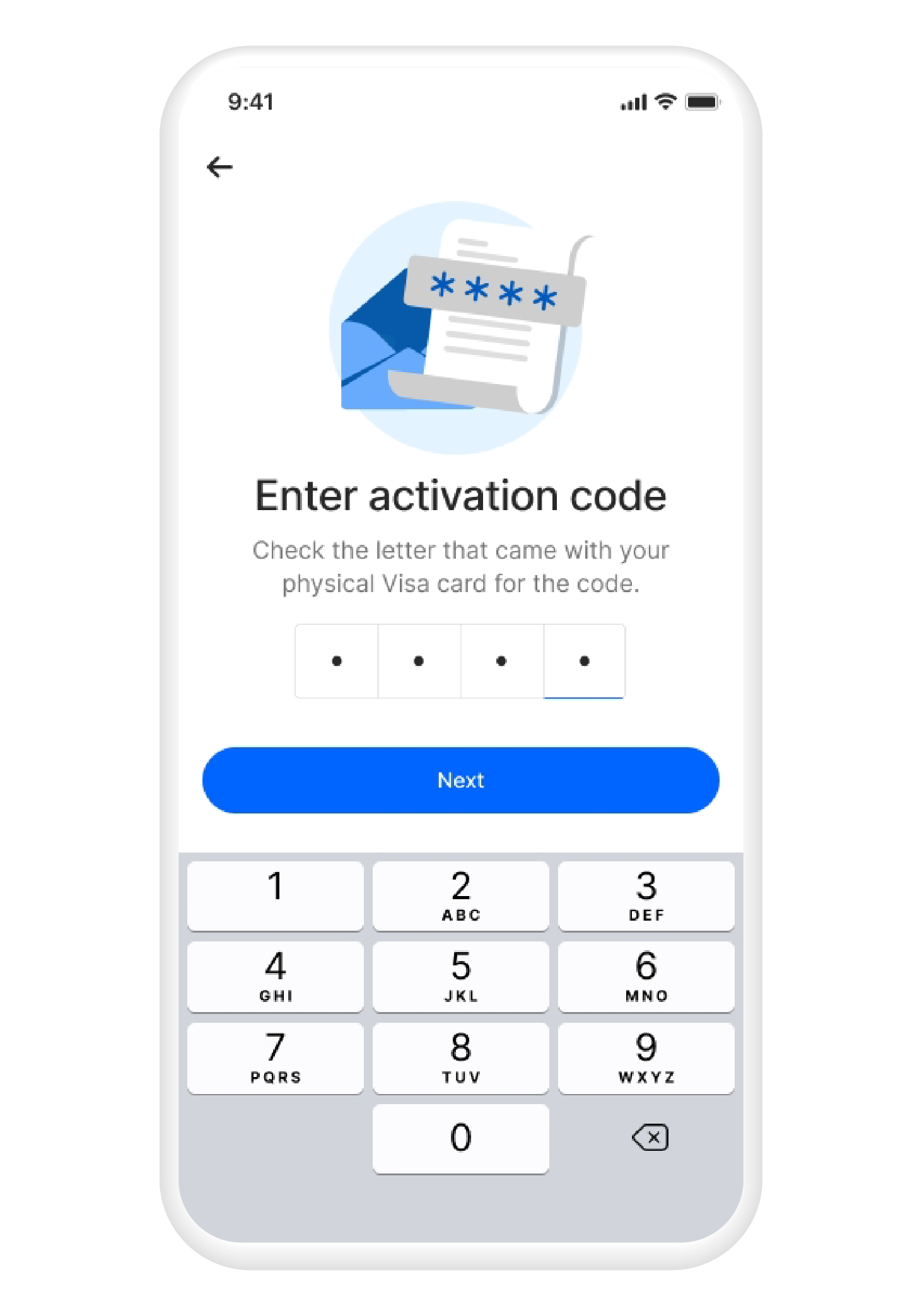 Set a 6-digit card PIN