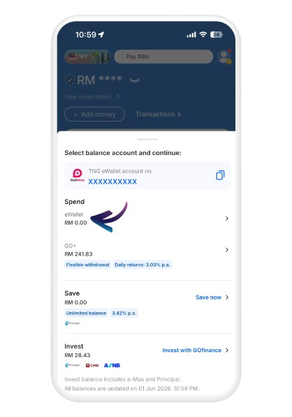 Then on "eWallet"