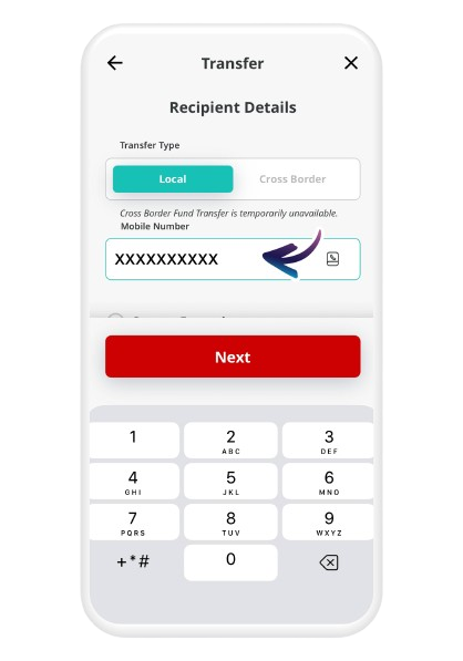 Enter your mobile number