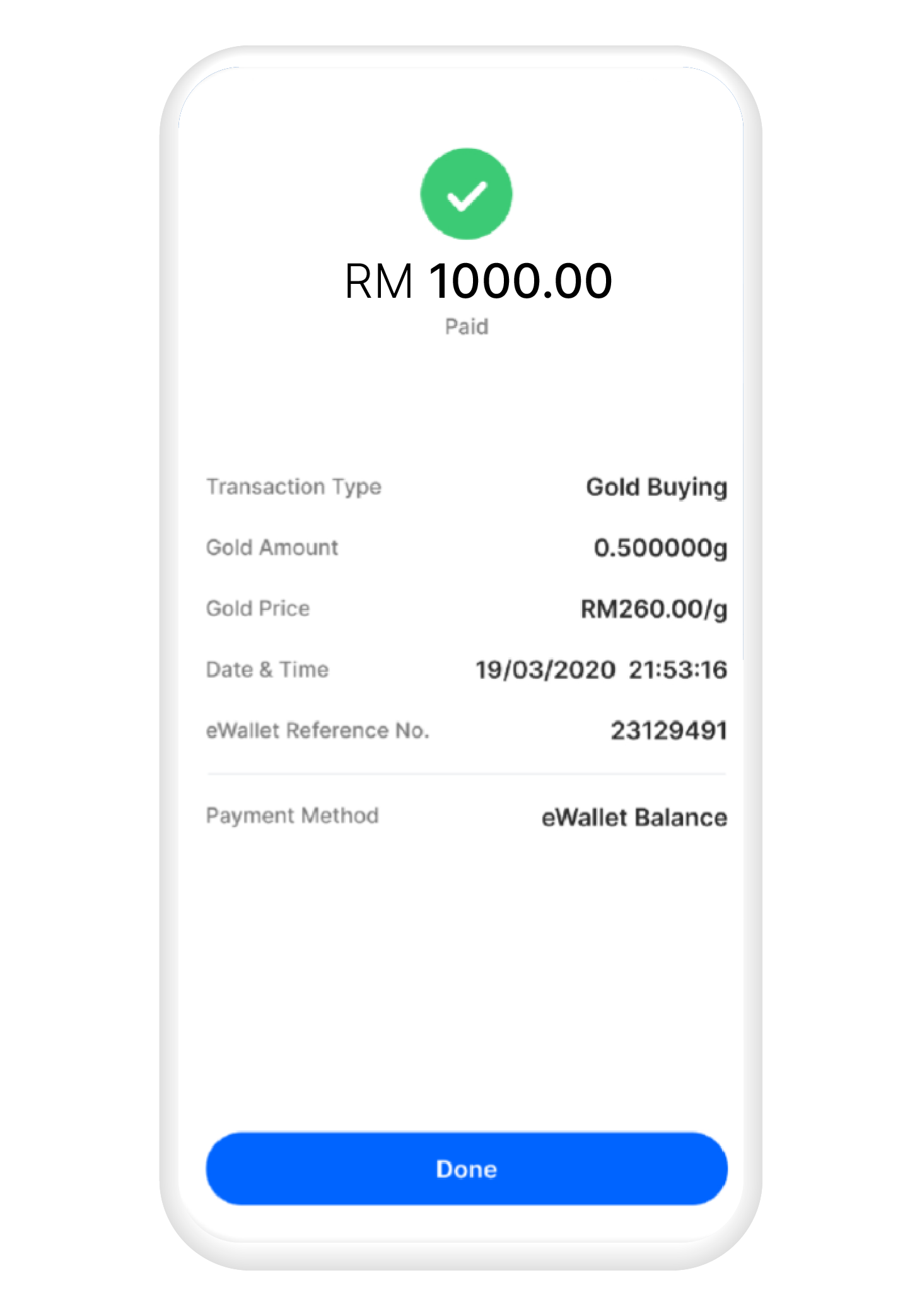 Once your purchase goes through, you will see this confirmation screen