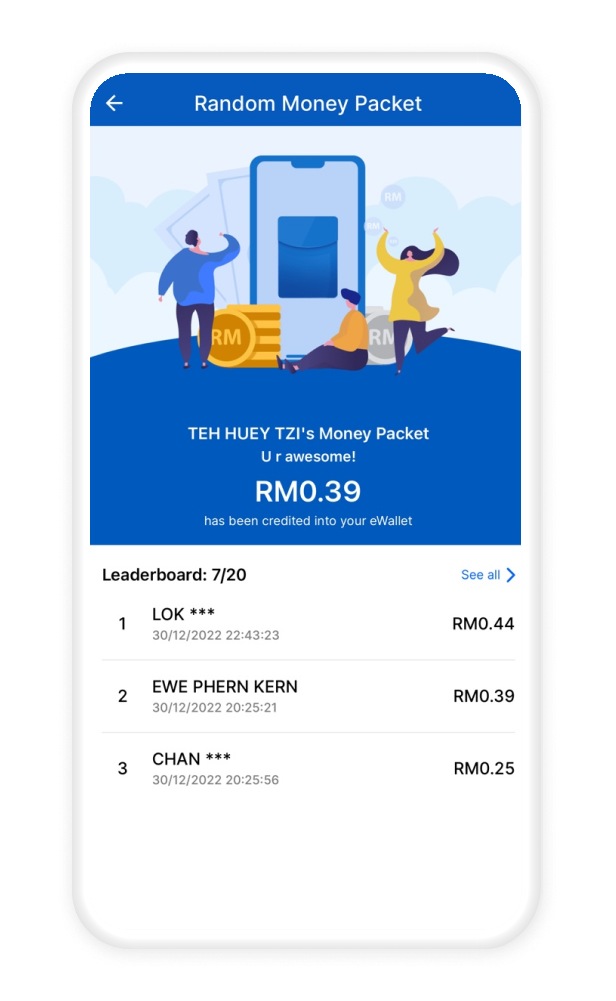 View of the leaderboard as the creator