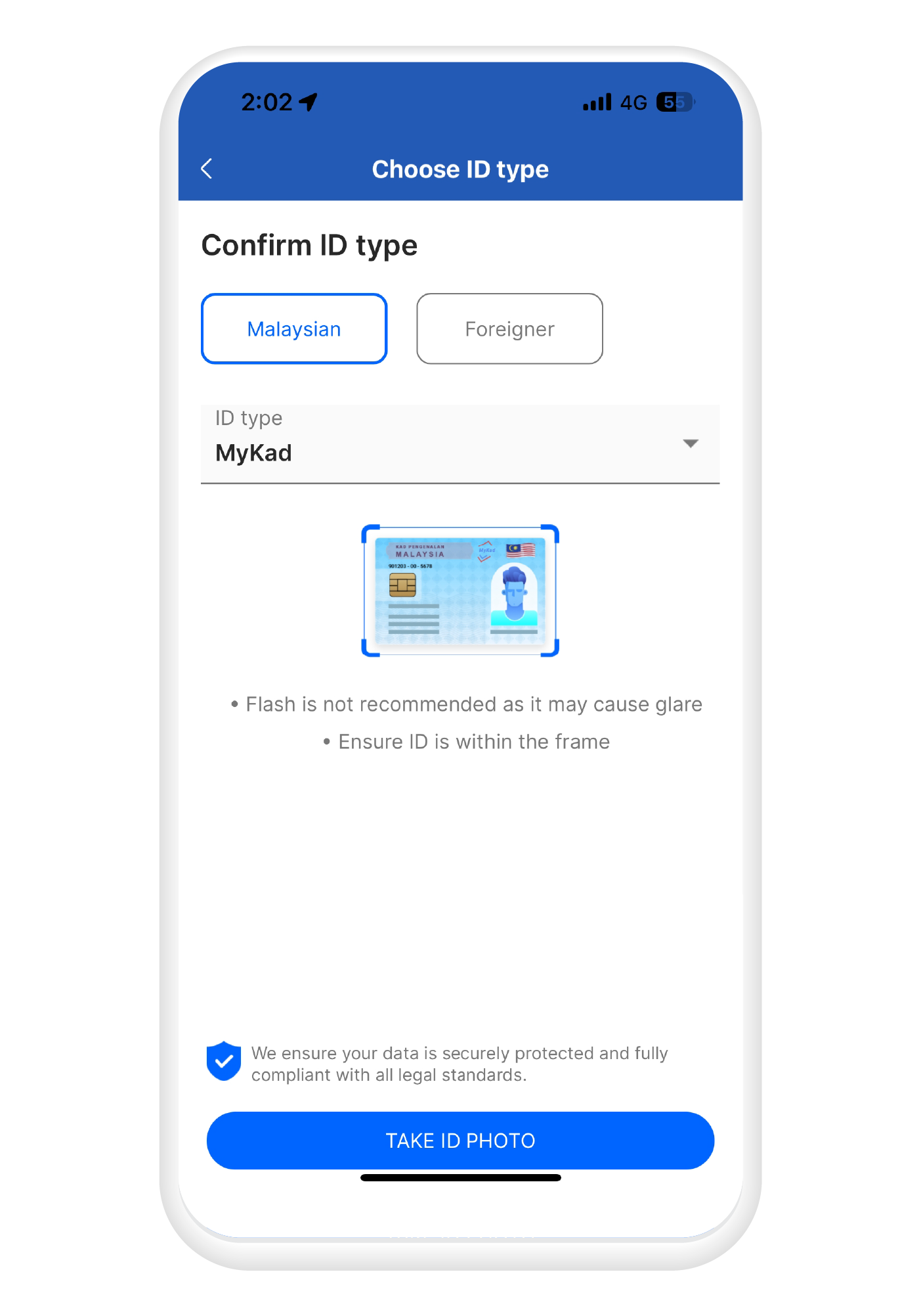Select your ID group and type