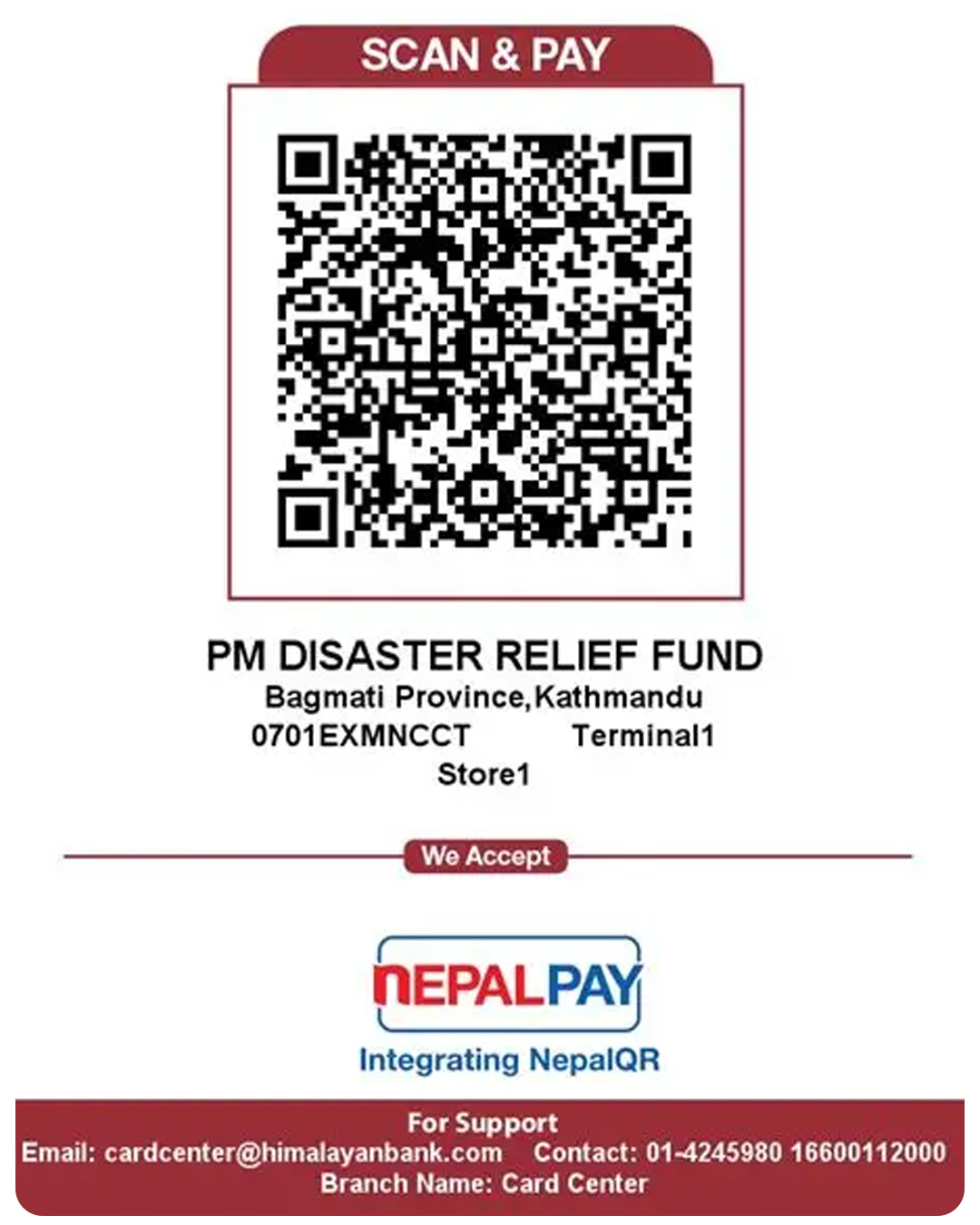 Example Nepal Pay QR code