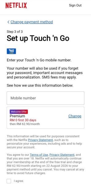 Netflix Existing User Step 5