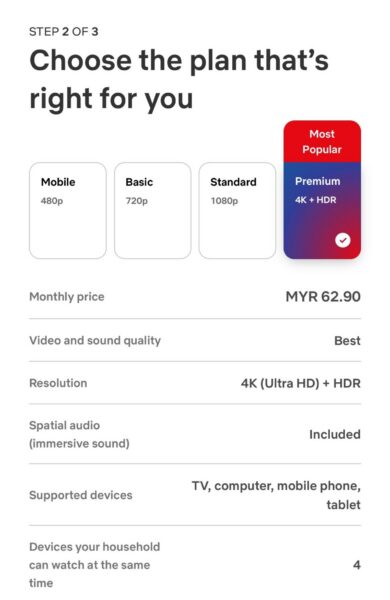 Netflix New User Step 2