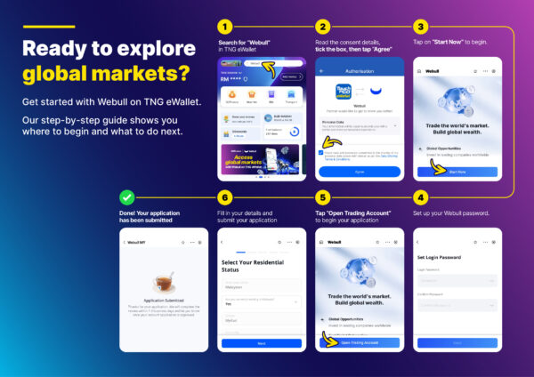 Photo 2 Step by step guideline to access Webull on TNG eWallet
