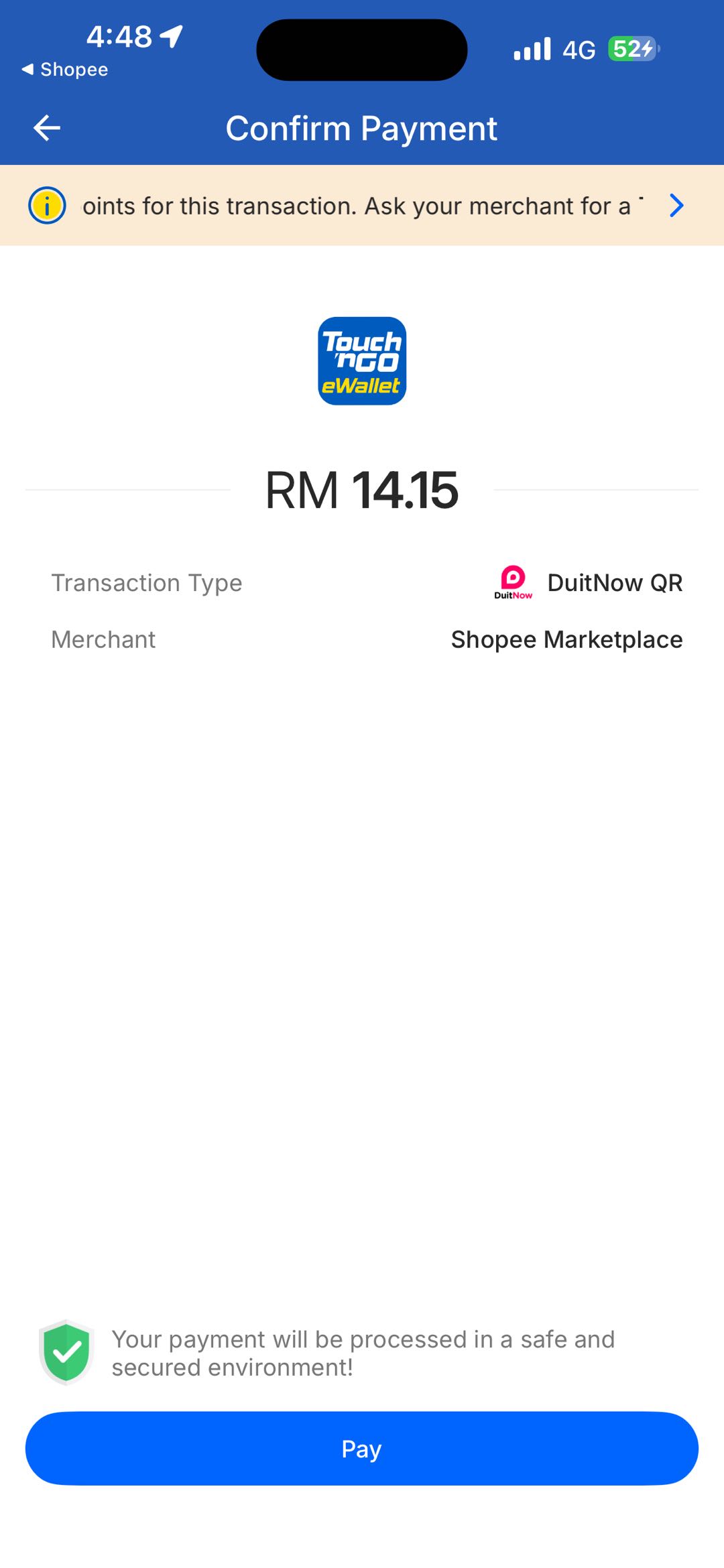 Confirm and pay