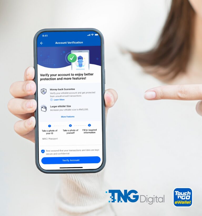 TNG eWallet to implement 100% account verification for enhanced user security and access to exclusive features