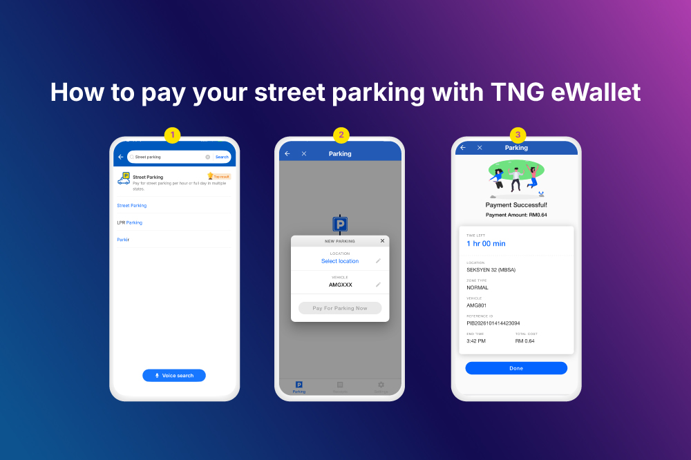 how to pay street parking with tng ewallet