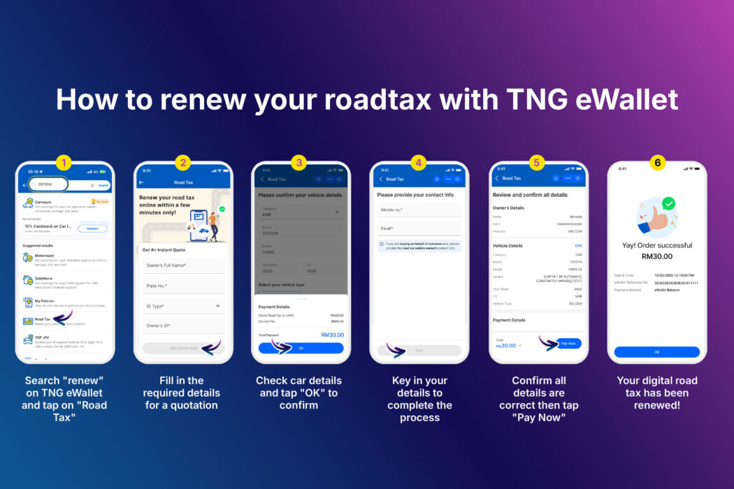 how to renew road tax tngewallet malaysia
