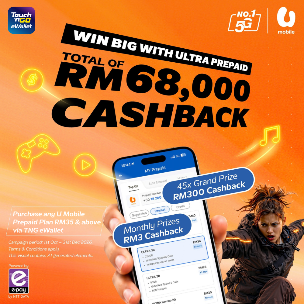 Win BIG with your U Mobile prepaid plan!