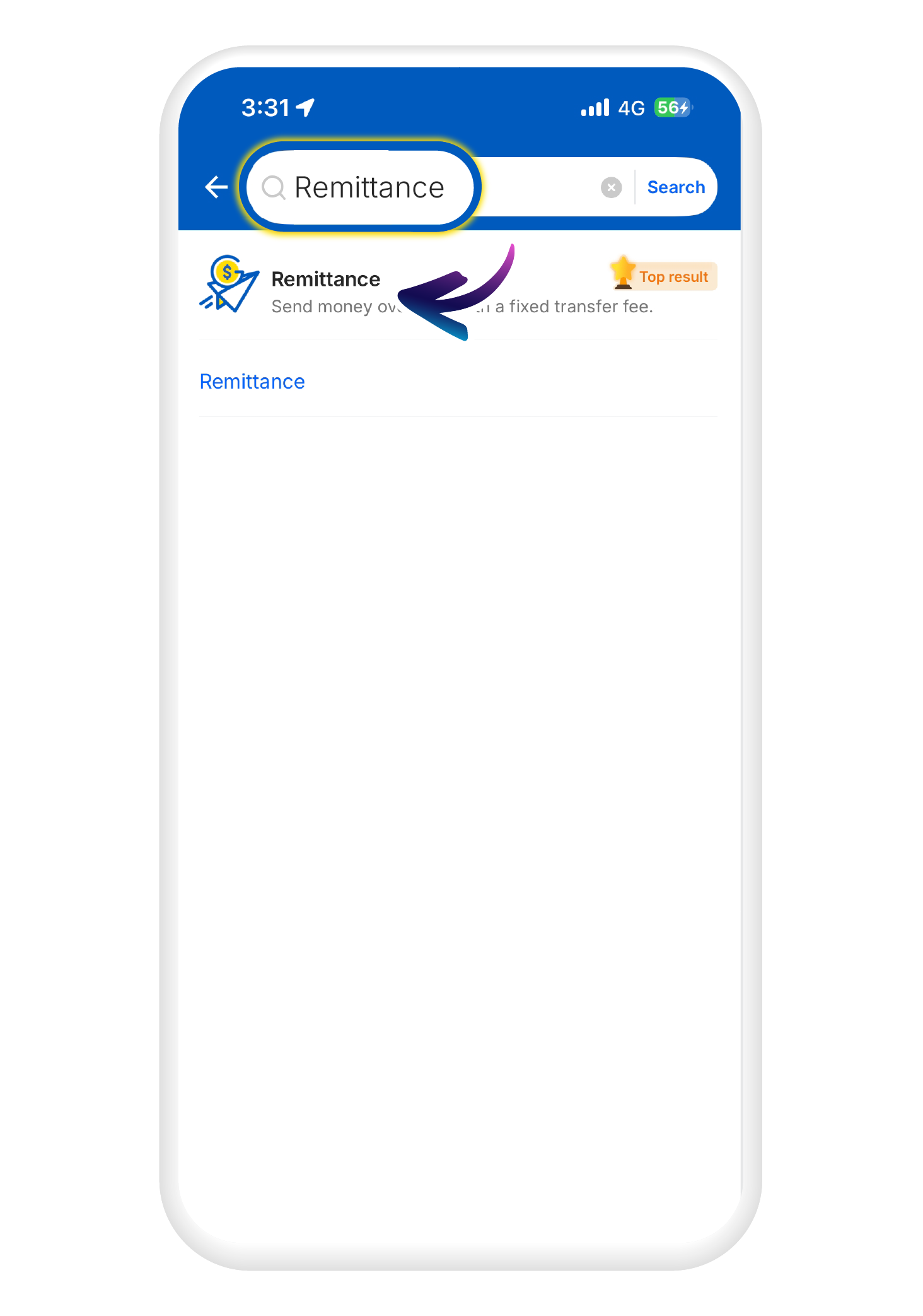 Search for Remittance in TNG eWallet