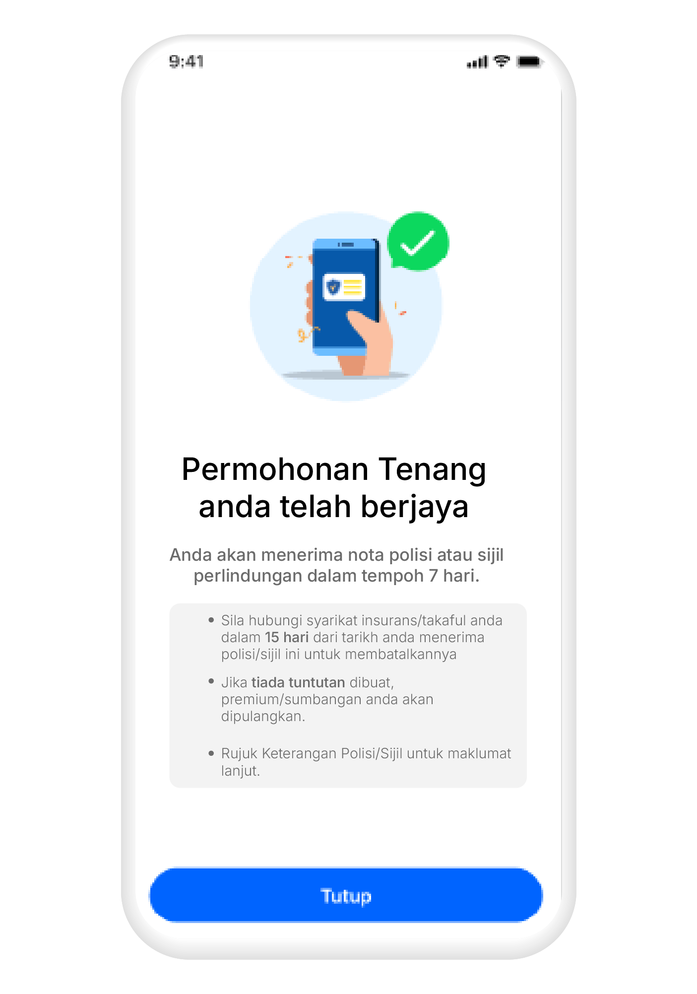 Selesai! Permohonan anda kini sudah berjaya!​